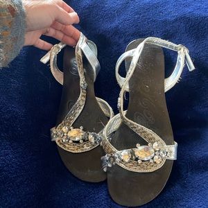 Naughty monkey sandals silver
